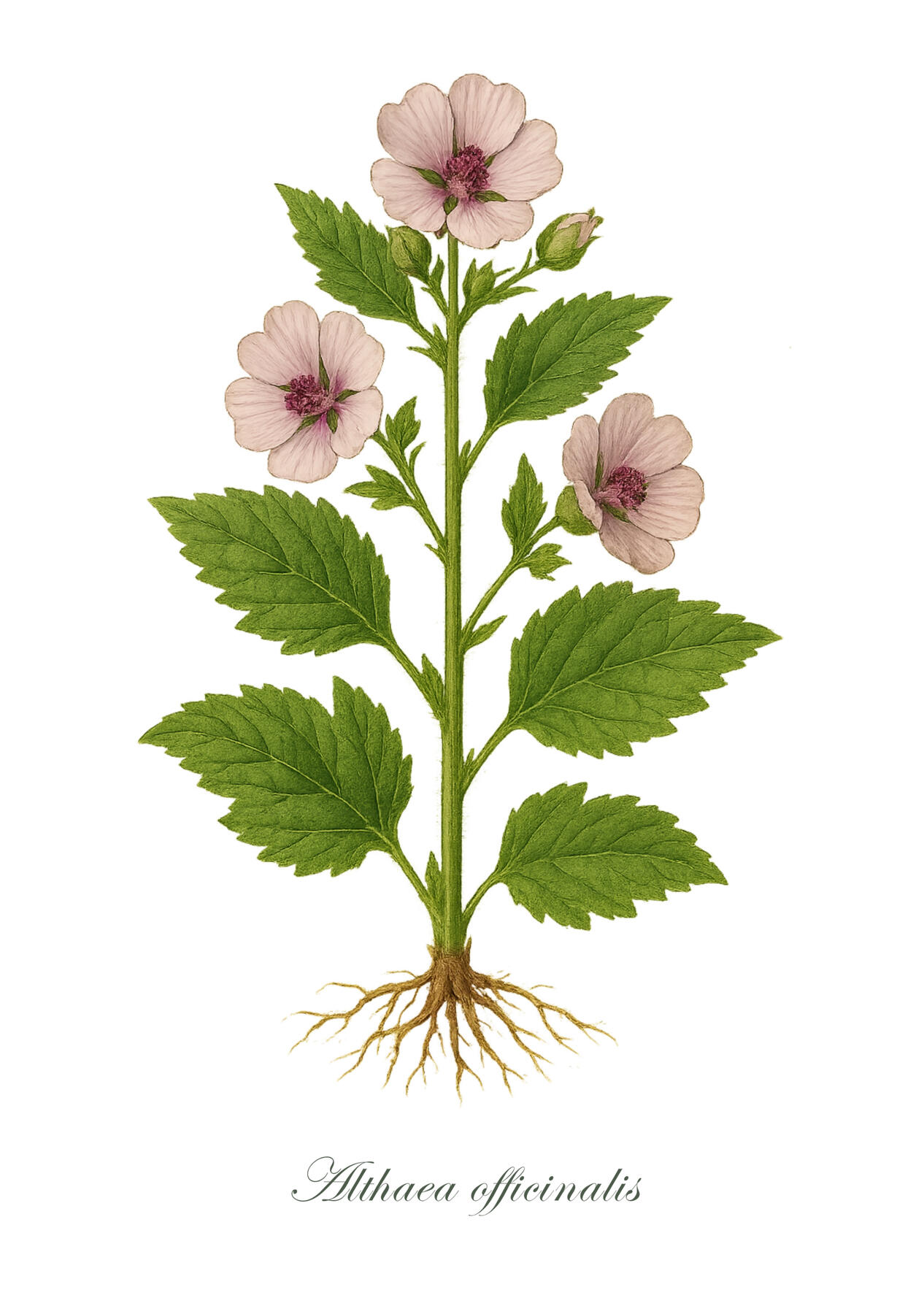 Spread from “In Green Ink and Silence” featuring Marsh Mallow in a vintage-style watercolour illustration.